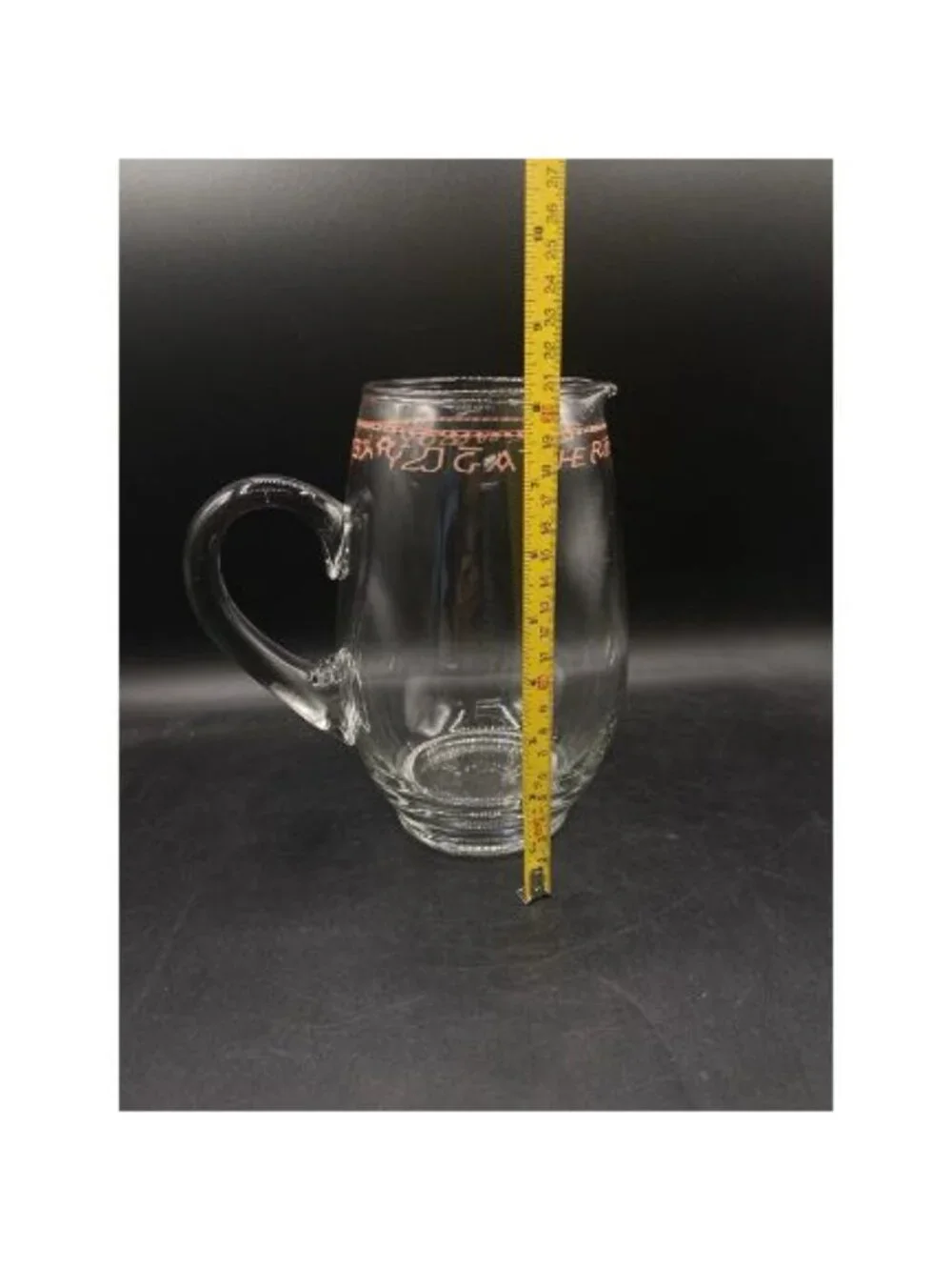 Cowboy Poetry Gathering Western Brands Large Iced Tea Glass Pitcher 8.25”